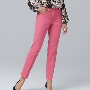 White House Black Market Pink Ankle Career Pants